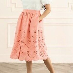 XXL Rachel Parcell pink eyelet skirt